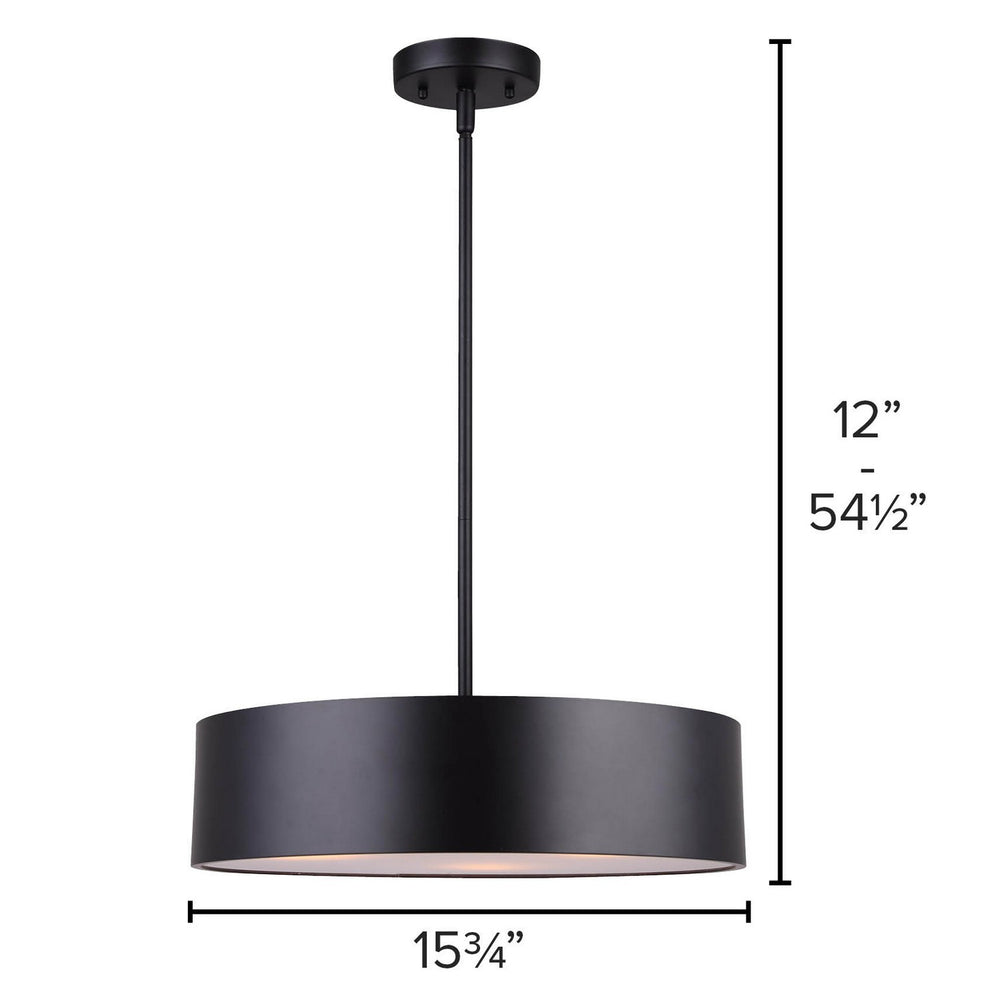 Canarm Canada - IPL318A03BK16 - Three Light Pendant - Dexter - Matte Black