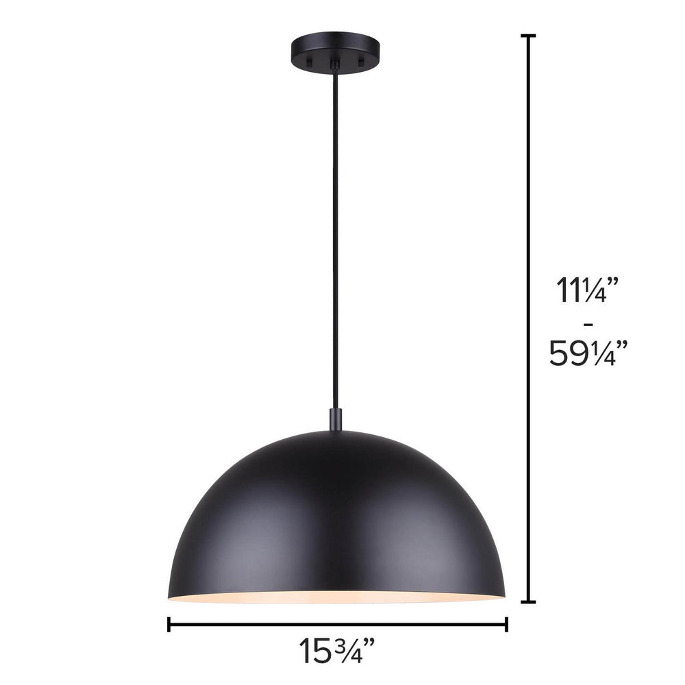 Canarm Canada - IPL734B01BK - One Light Pendant - Sadie - Matte Black