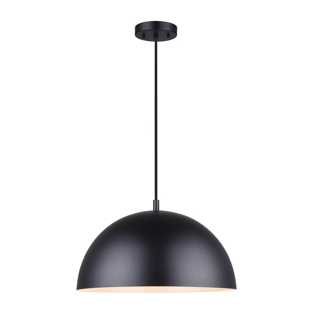 Sadie One Light Pendant in Matte Black - available from The Lighting Shoppe, trusted by Canadian homeowners