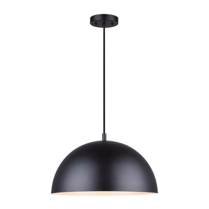 Sadie One Light Pendant in Matte Black - available from The Lighting Shoppe, trusted by Canadian homeowners