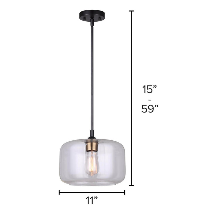 Canarm Canada - IPL778B01BKG - One Light Pendant - Fauna - Matte Black And Gold