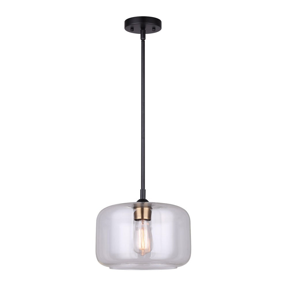Fauna One Light Pendant in Matte Black And Gold - available from The Lighting Shoppe, trusted by Canadian homeowners