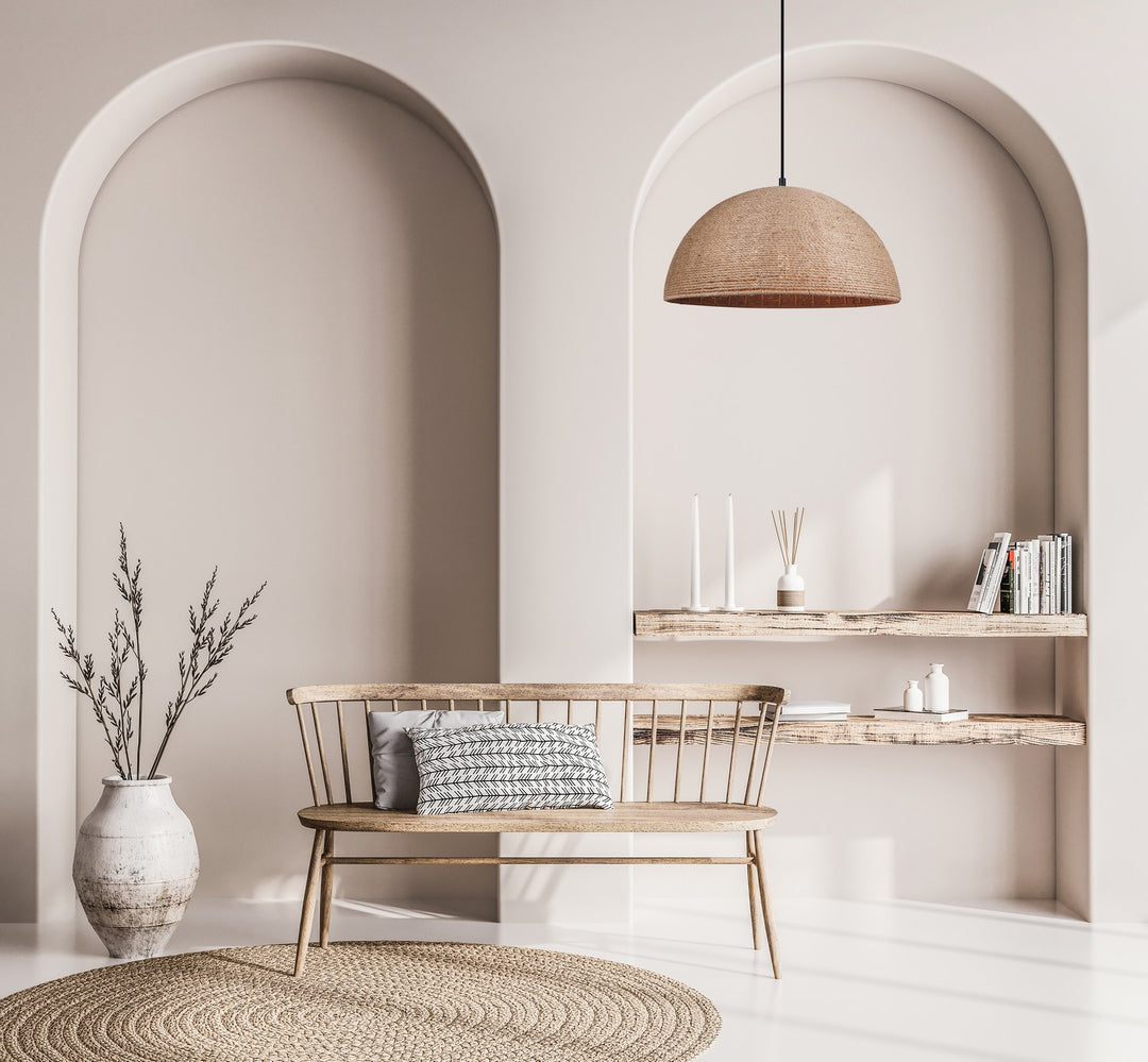 Canarm Canada - IPL785B03BKR20 - Three Light Pendant - Aubrie - Matte Black/Rope Color