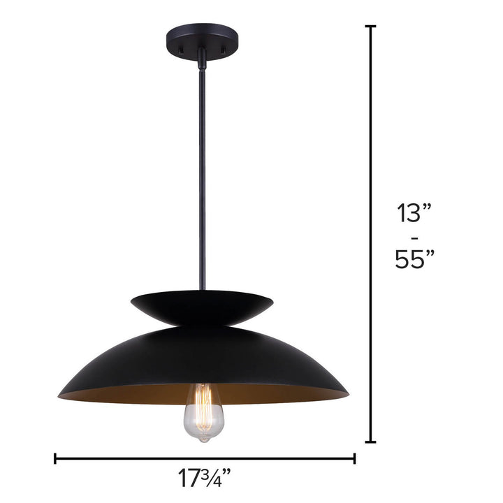 Canarm Canada - IPL786B01BK - One Light Pendant - Ziva - Matte Black