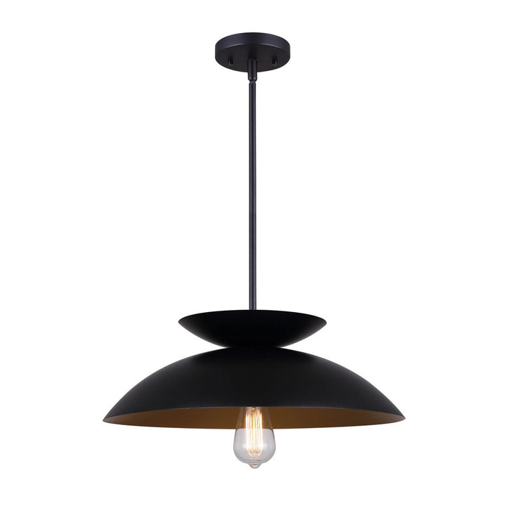 Ziva One Light Pendant in Matte Black - available from The Lighting Shoppe, trusted by Canadian homeowners