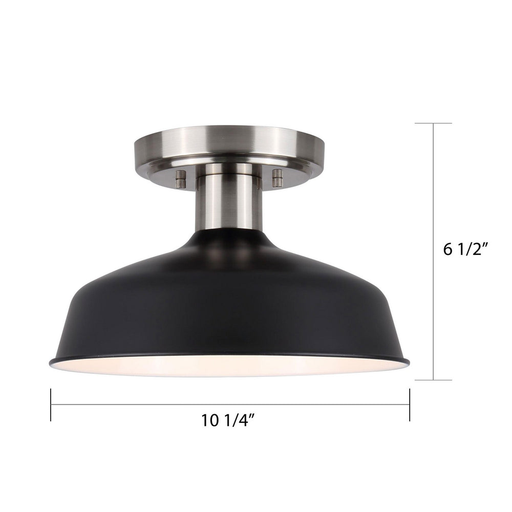 Canarm Canada - ISF1055A01BKN - One Light Semi-Flush Mount - Bello - Brushed Nickel/Matte Black