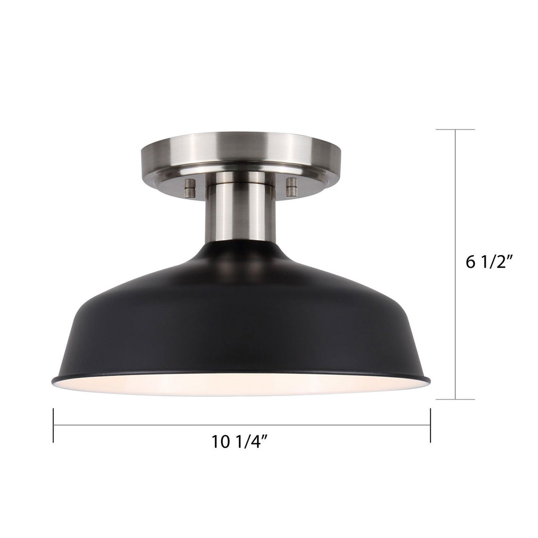 Canarm Canada - ISF1055A01BKN - One Light Semi-Flush Mount - Bello - Brushed Nickel/Matte Black