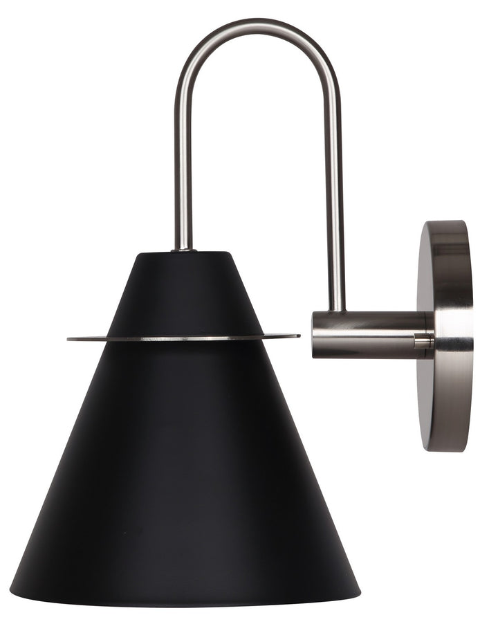 Canarm Canada - IVL1076A01BKN - One Light Vanity - Talia - Brushed Nickel/Matte Black