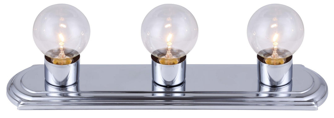 Three Light Vanity in Chrome - available from The Lighting Shoppe, trusted by Canadian homeowners