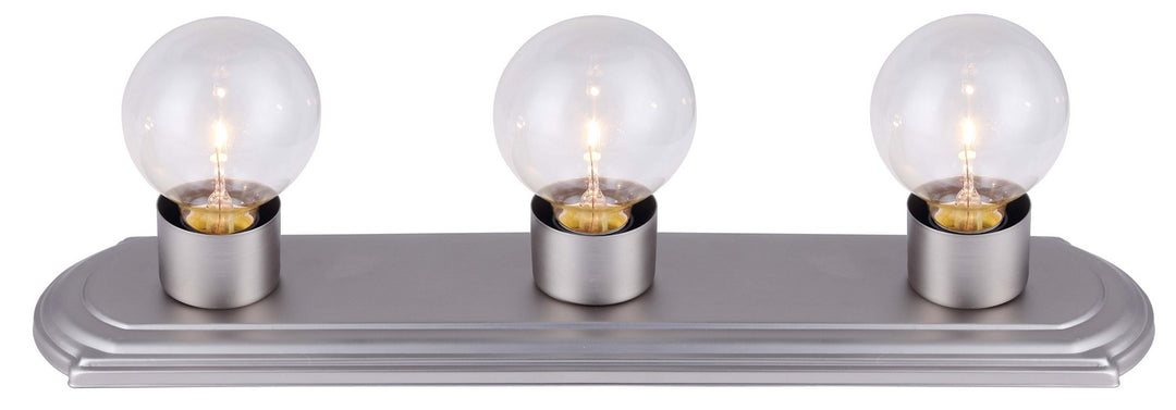 Vanity Three Light Vanity in Brushed Pewter - available from The Lighting Shoppe, trusted by Canadian homeowners