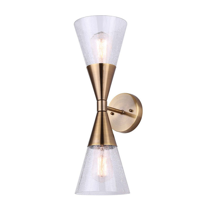Lillian Two Light Wall Sconce in Gold - available from The Lighting Shoppe, trusted by Canadian homeowners