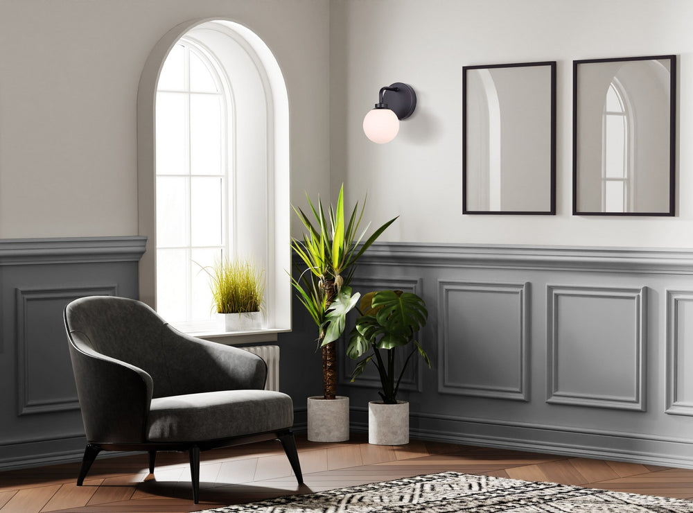 Canarm Canada - IWF1105A01BK9 - One Light Wall Sconce - Asher - Matte Black