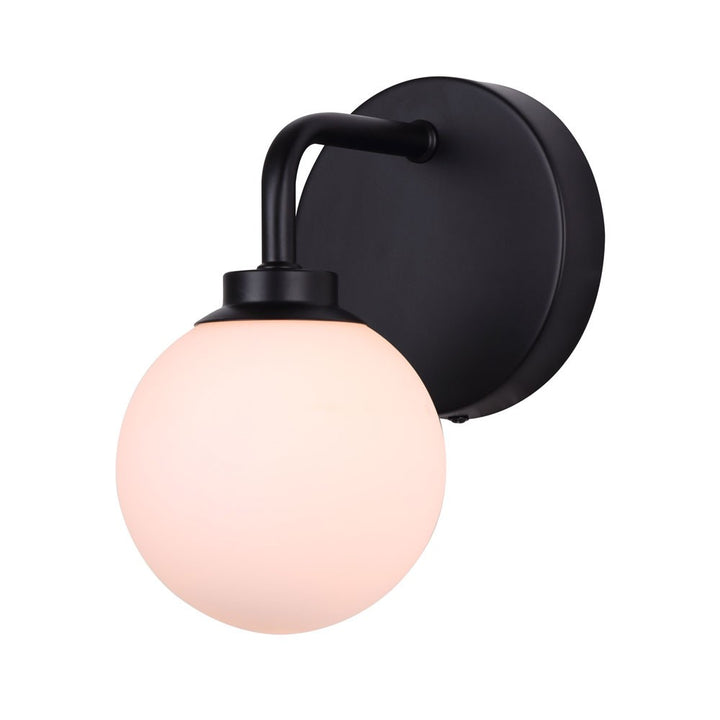 Asher One Light Wall Sconce in Matte Black - available from The Lighting Shoppe, trusted by Canadian homeowners