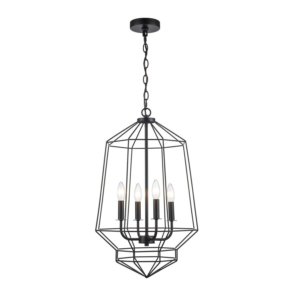 Journey Four Light Chandelier in Black - available from The Lighting Shoppe, trusted by Canadian homeowners