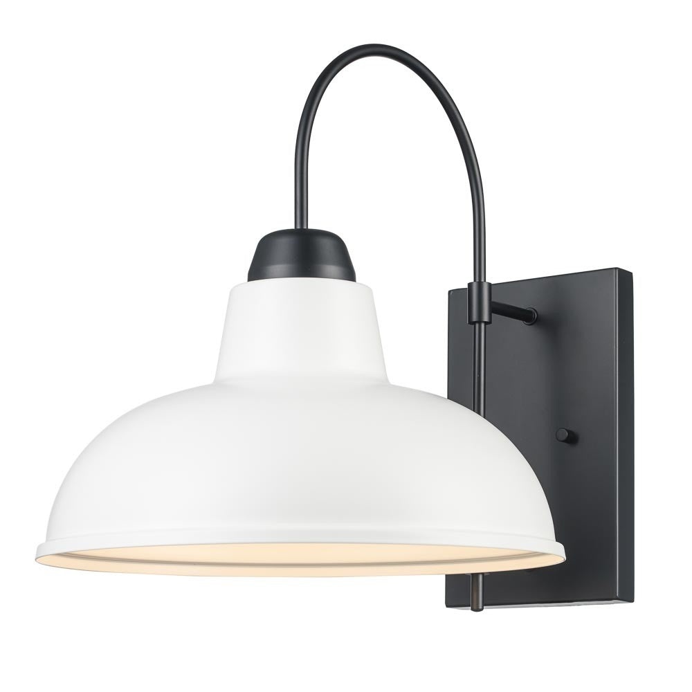 Gaviota One Light Outdoor Wall Mount in Black/White - available from The Lighting Shoppe, trusted by Canadian homeowners