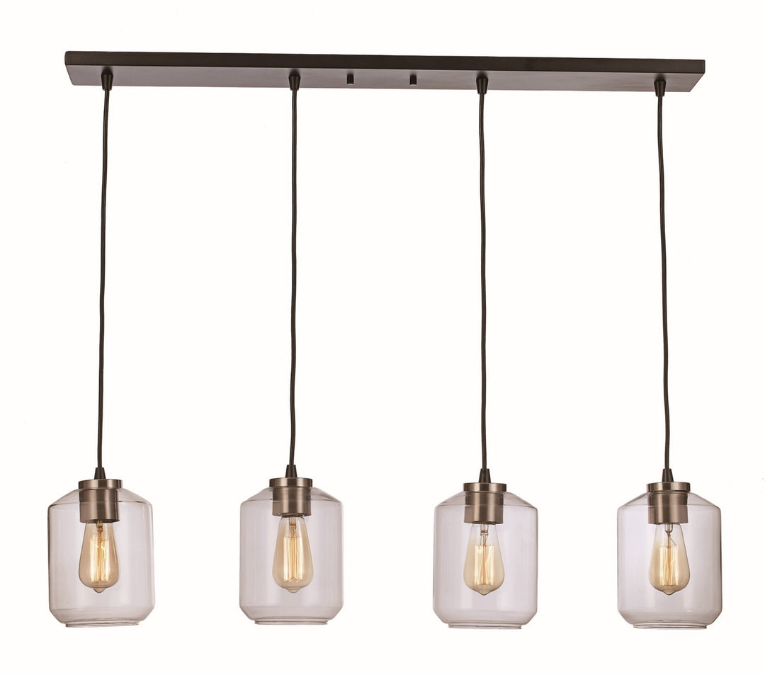Jasmine Four Light Island Pendant in Black - available from The Lighting Shoppe, trusted by Canadian homeowners