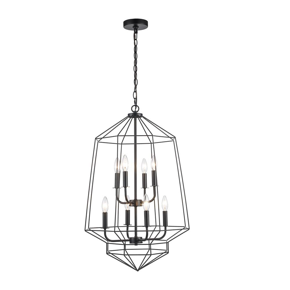 Journey Eight Light Chandelier in Black - available from The Lighting Shoppe, trusted by Canadian homeowners