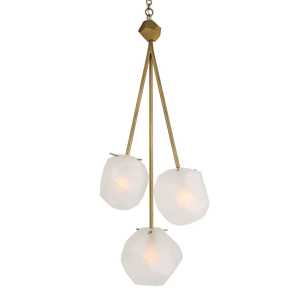 Geodesic Three Light Pendant in Matte Antique Brass - available from The Lighting Shoppe, trusted by Canadian homeowners