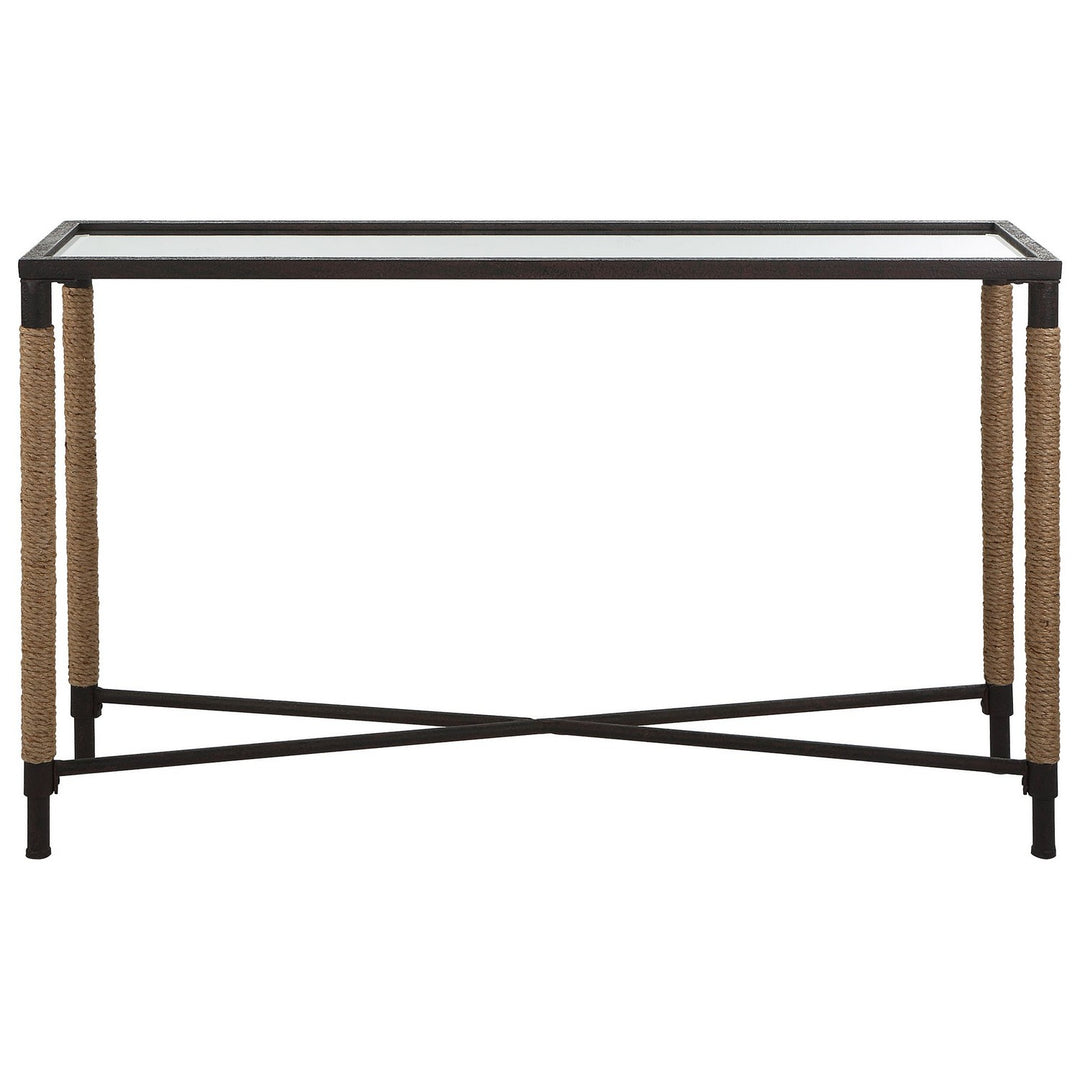Braddock Console Table in Rustic Iron - available from The Lighting Shoppe, trusted by Canadian homeowners
