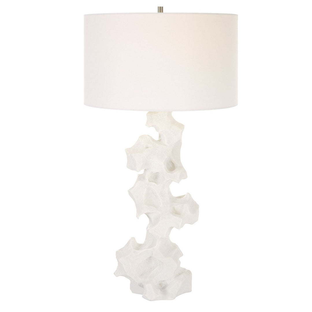 Remnant One Light Table Lamp in White Stone - available from The Lighting Shoppe, trusted by Canadian homeowners