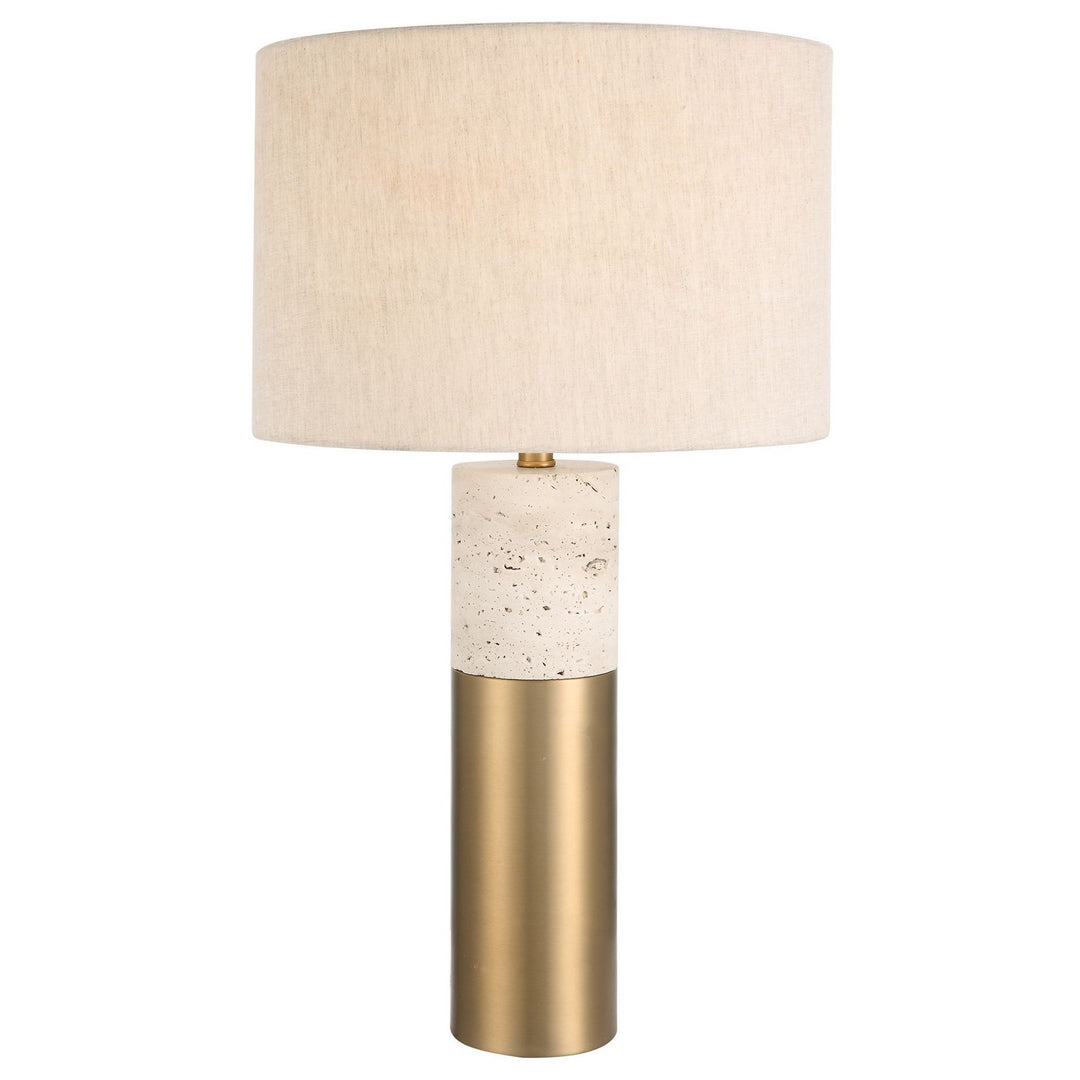Gravitas One Light Table Lamp in Brushed Brass - available from The Lighting Shoppe, trusted by Canadian homeowners