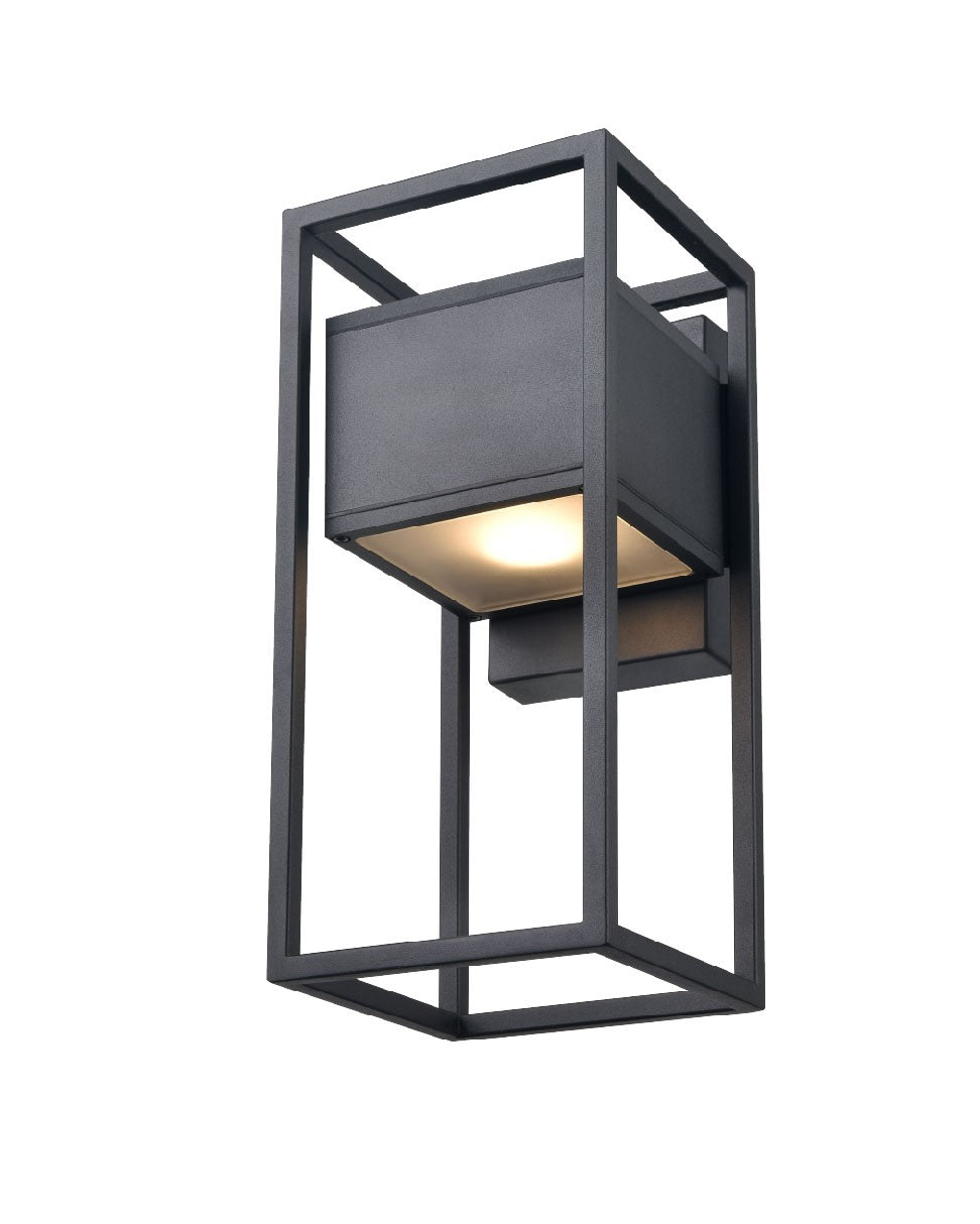 Starline One Light Wall Sconce in Black w/Half Opal Glass - available from The Lighting Shoppe, trusted by Canadian homeowners