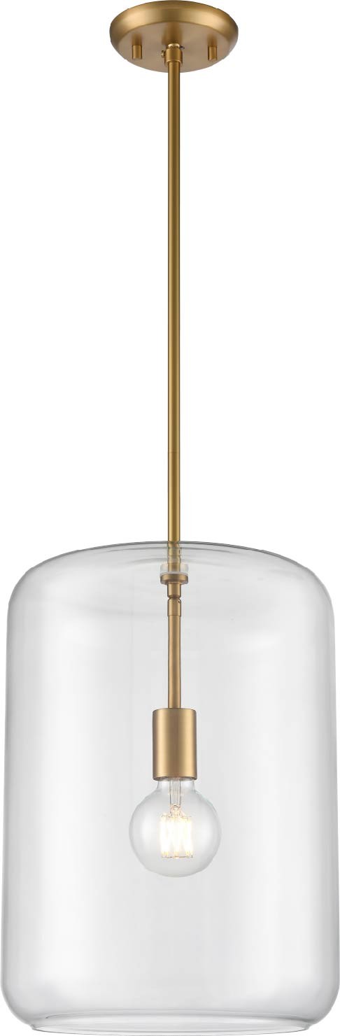 St. Julian 11.5"Pendant in Brass w/Clear Glass - available from The Lighting Shoppe, trusted by Canadian homeowners