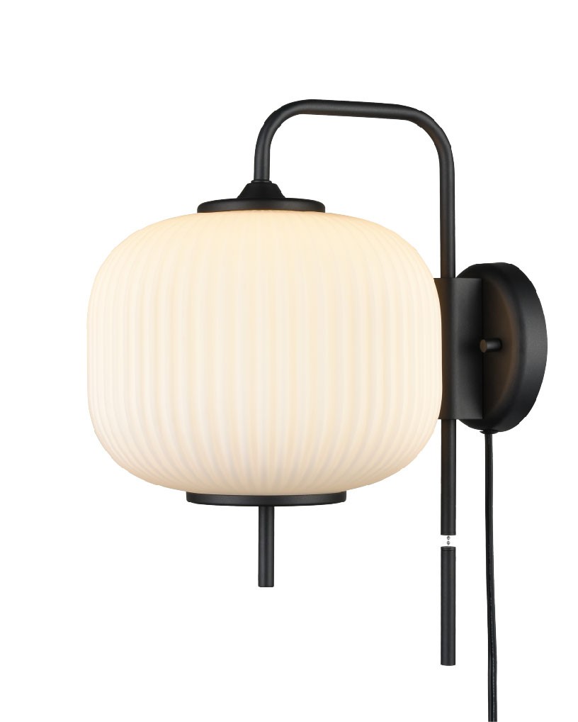 DVI Canada - DVP40001GR-RIO - One Light Wall Sconce - Mount Pearl - Graphite w/Ribbed Half Opal Glass