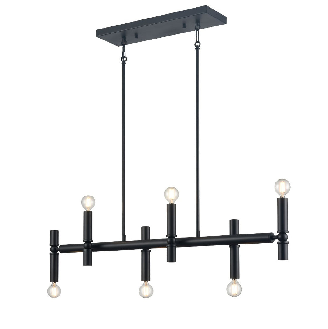 DVI Canada - DVP42804EB+MF - Six Light Linear Pendant - Klondike - Ebony And Multiple Finishes