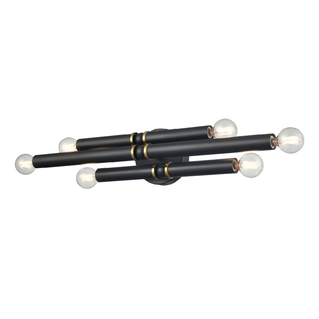 DVI Canada - DVP42843EB+MF - Six Light Vanity - Klondike - Multiple Finishes And Ebony