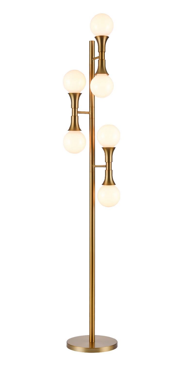 French Quarter Six Light Floor Lamp in Brass - available from The Lighting Shoppe, trusted by Canadian homeowners