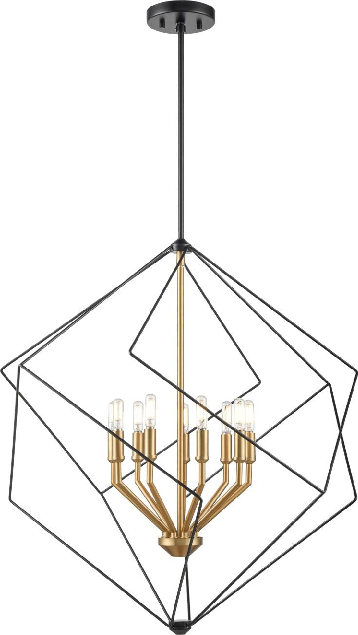 Ashoona Nine Light Foyer Pendant in Ebony - available from The Lighting Shoppe, trusted by Canadian homeowners