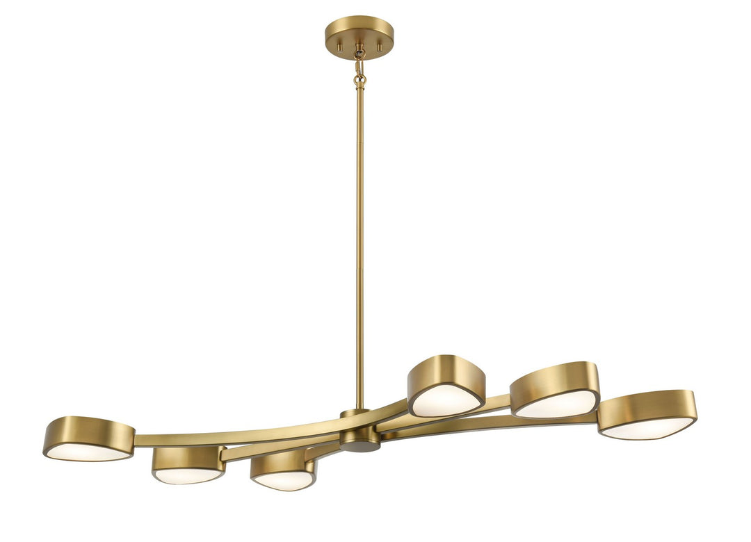 DVI Canada - DVP45402BR-OP - LED Linear Pendant - Northen Marches - Brass w/Half Opal Glass