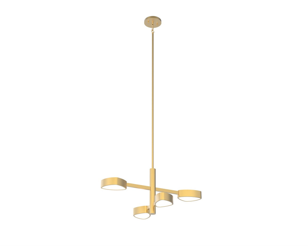 DVI Canada - DVP45424BR-OP - LED Pendant - Northen Marches - Brass w/Half Opal Glass