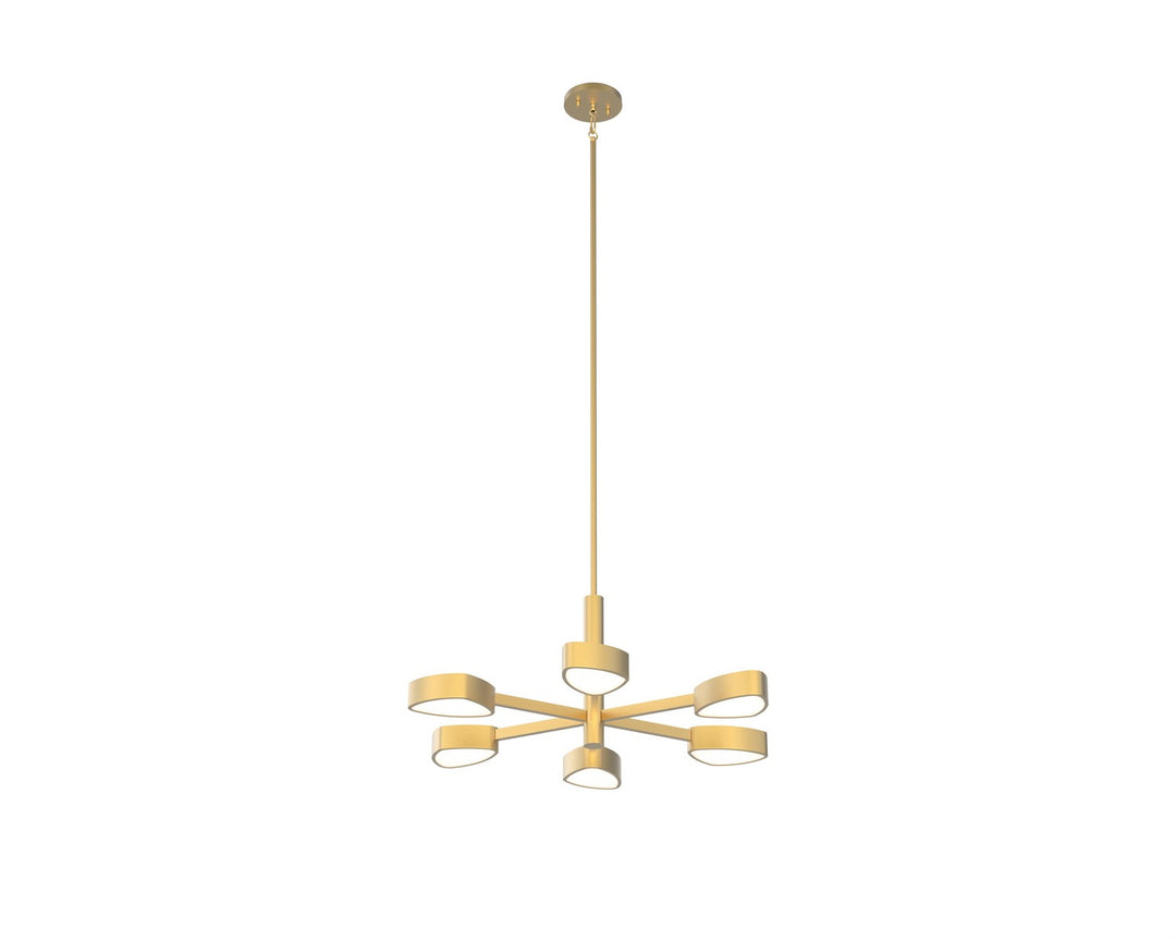 DVI Canada - DVP45426BR-OP - LED Pendant - Northen Marches - Brass w/Half Opal Glass