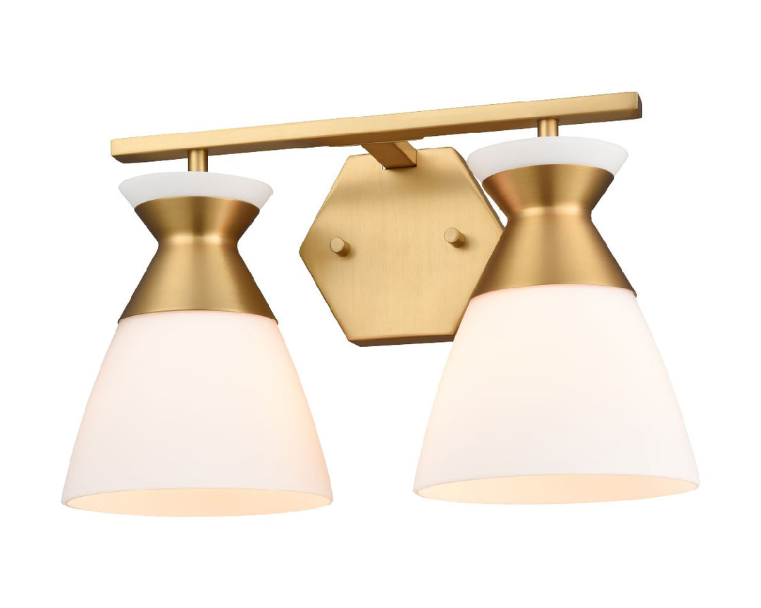 DVI Canada - DVP47422BR-OP - Three Light Vanity - Sunnybrook - Brass w/Half Opal Glass