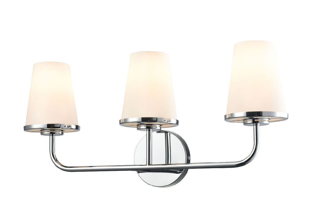 DVI Canada - DVP48043CH-OP - Three Light Vanity - Kanata - Chrome w/Half Opal Glass