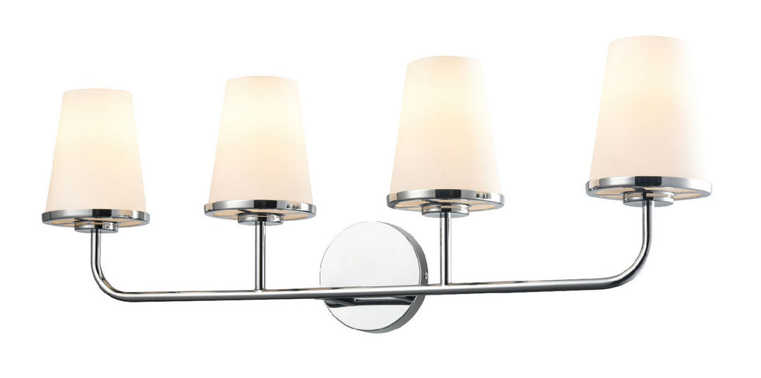 DVI Canada - DVP48044CH-OP - Four Light Vanity - Kanata - Chrome w/Half Opal Glass
