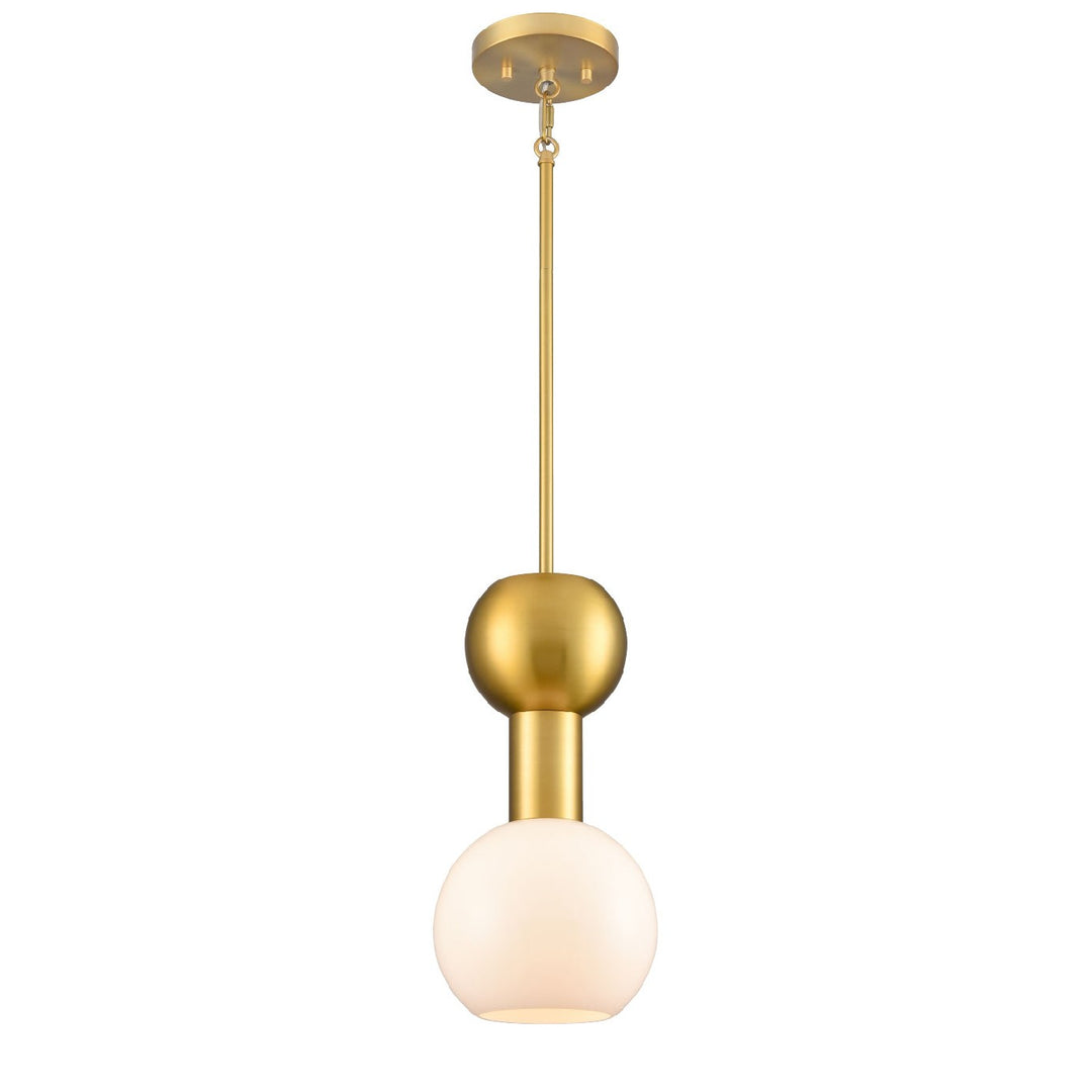DVI Canada - DVP49421BR-TO - One Light Pendant - Lillooet - Brass w/True Opal Glass
