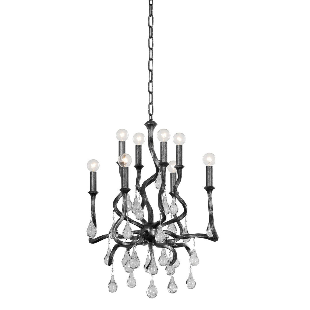 Corbett Lighting Canada - 414-23-BSL - Eight Light Chandelier - Aveline - Black Silver Leaf