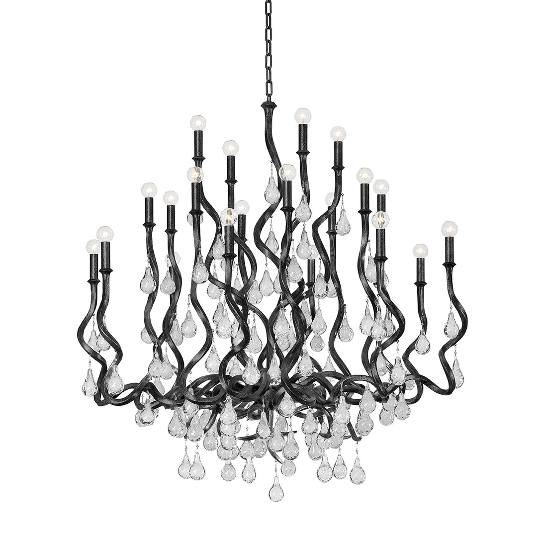 Corbett Lighting Canada - 414-48-BSL - 20 Light Chandelier - Aveline - Black Silver Leaf