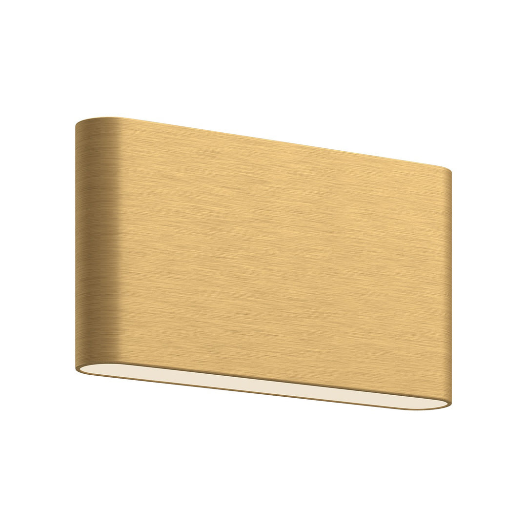 Slate LED All-Terior Wall in Brushed Gold - available from The Lighting Shoppe, trusted by Canadian homeowners