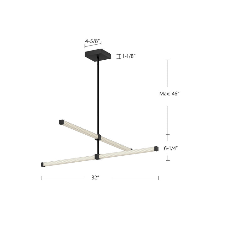 Kuzco Canada - CH23532-BK - LED Chandelier - Blade - Black