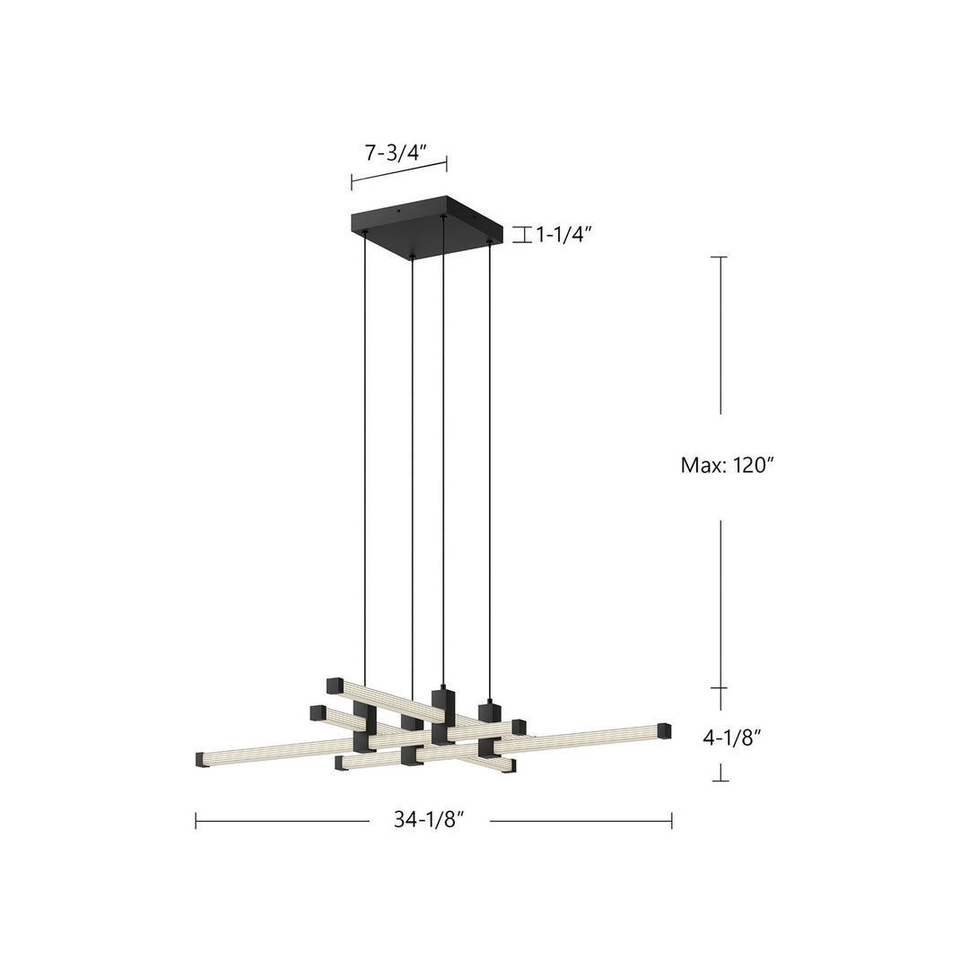 Kuzco Canada - CH23534-BK - LED Chandelier - Blade - Black