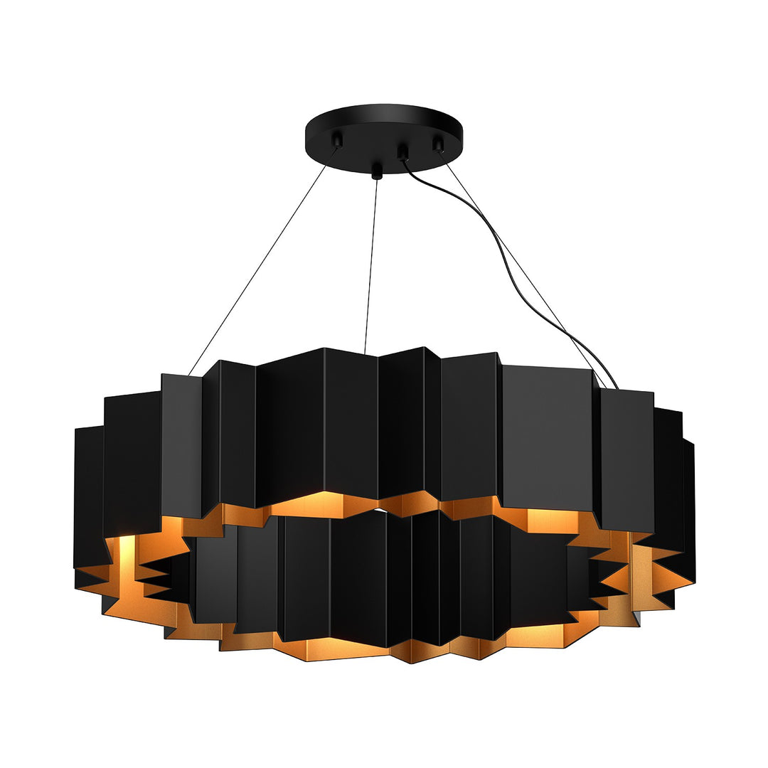 Kuzco Canada - CH58030-BK/GD - Seven Light Chandelier - Akira - Black/Gold