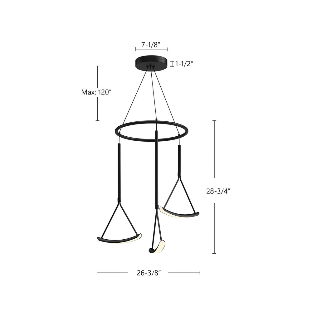 Kuzco Canada - CH81527-BK - LED Chandelier - Mobil - Black