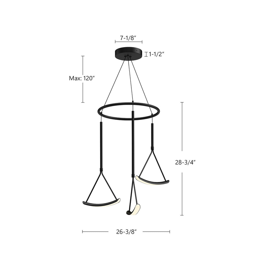 Kuzco Canada - CH81527-BK - LED Chandelier - Mobil - Black