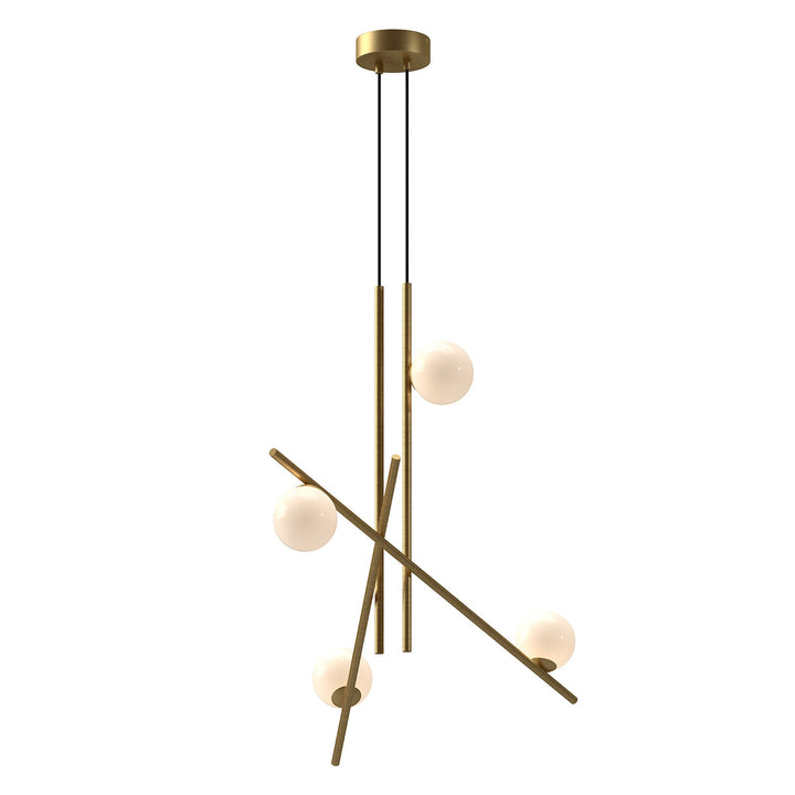 Kuzco Canada - CH89832-BG/GO - LED Chandelier - Amara - Brushed Gold/Glossy Opal Glass