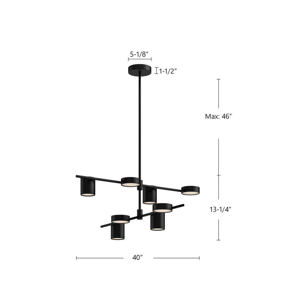 Kuzco Canada - CH96840-BK - LED Chandelier - Jayden - Black