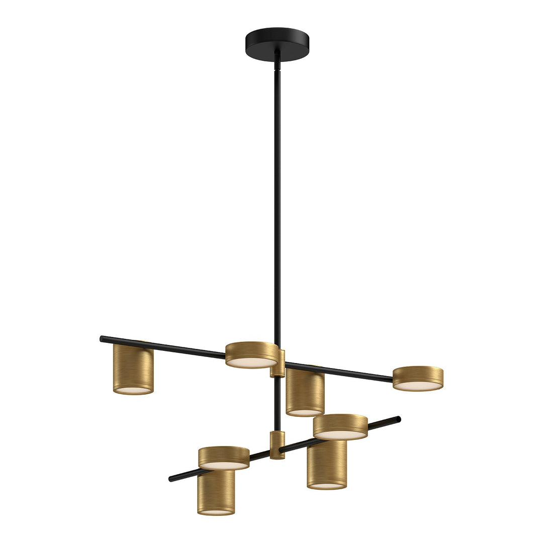 Jayden LED Chandelier in Black/Brushed Gold - available from The Lighting Shoppe, trusted by Canadian homeowners